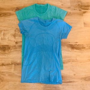 Two swiftly tech lululemon short sleeves